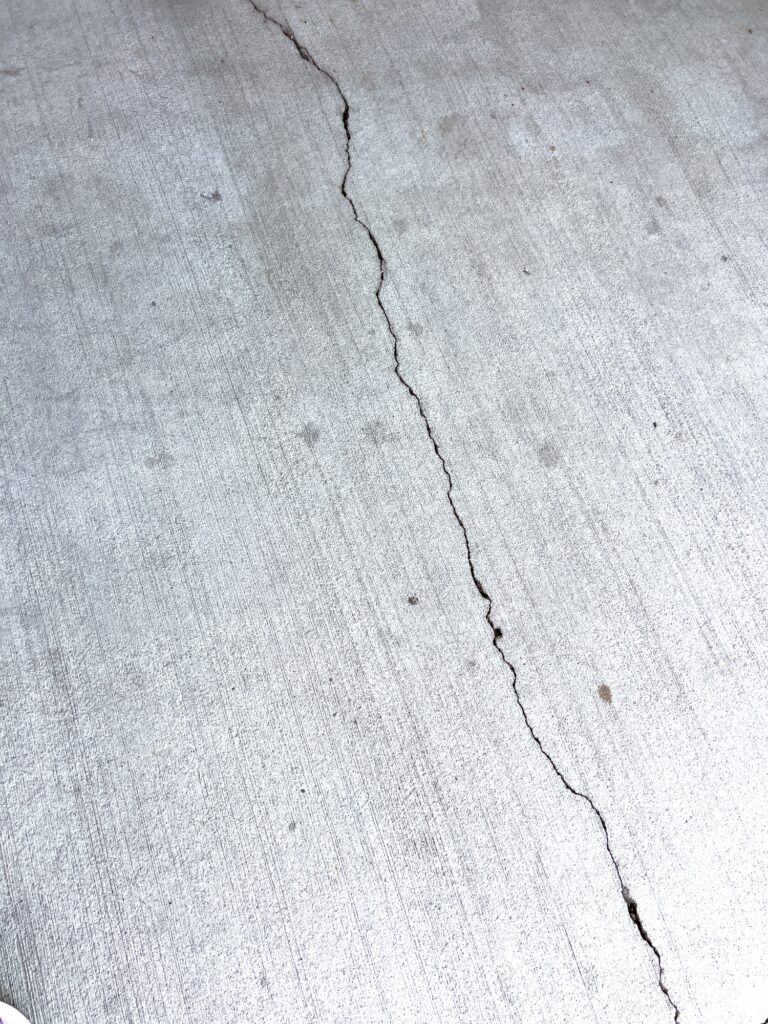 Close-Up of a Cracked Concrete Surface
